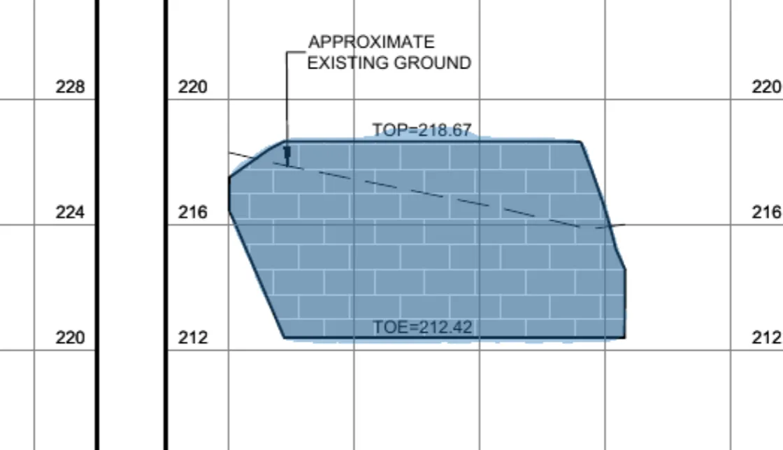 AI-proposed segmentation of a wall envelope following the cursor.