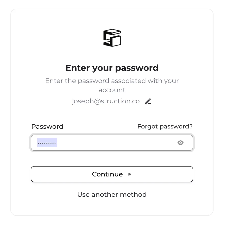 The password page with a "Forgot password?" link.