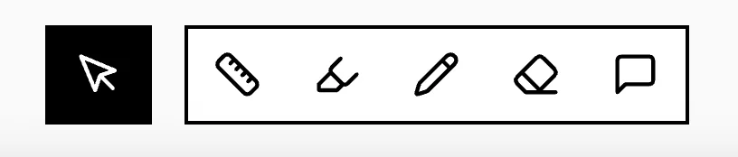 The takeoff toolbar at the bottom of the PDF viewer.